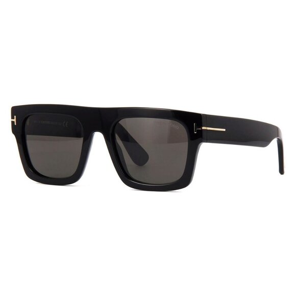 New TOM FORD Fausto Black Square FT0711 01A Sunglasses | Worn by Travis Kelce, A - Picture 1 of 9